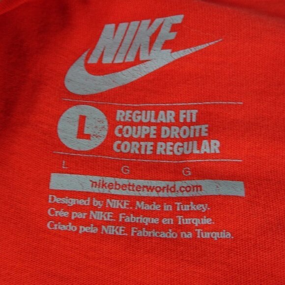 Nike Athletic Red/Gray Swoosh Shirt Size Large - Picture 4 of 6